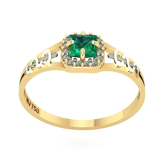 Anel de Formatura de Medicina Small Square Ouro 18k