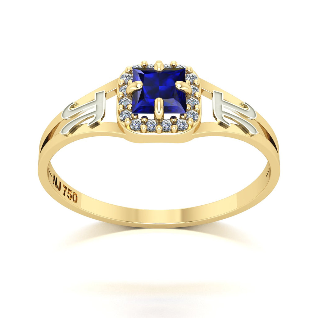 Anel de Formatura de Matemática Small Square Ouro 18k