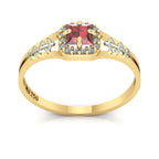 Anel de Formatura de Odontologia Small Square Ouro 18k