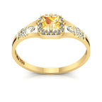 Anel de Formatura de Farmácia Small Square Ouro 18k