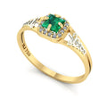 Anel de Formatura de Fisioterapia Small Square Ouro 18k
