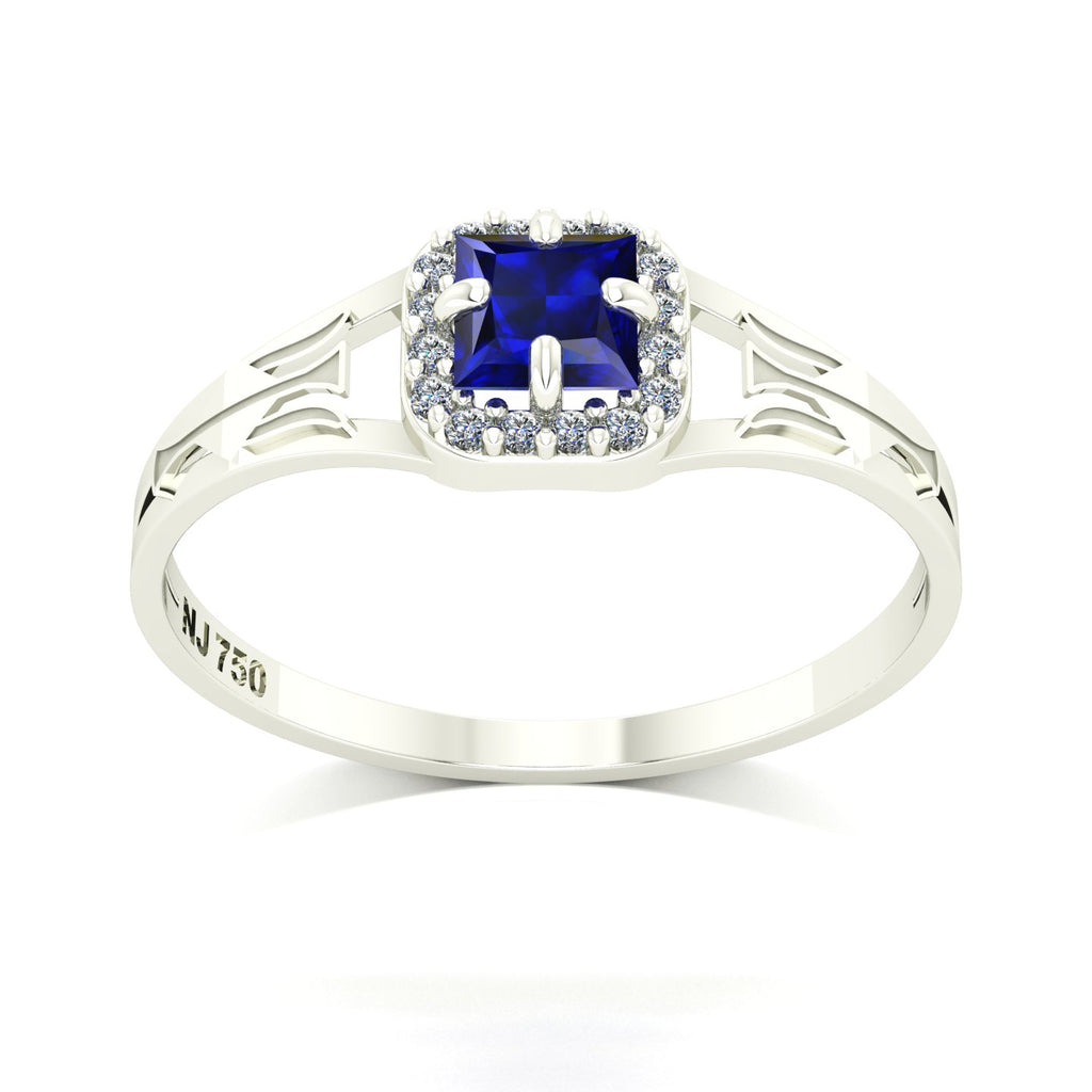 Anel de Formatura de Recursos Humanos Small Square Ouro 18k