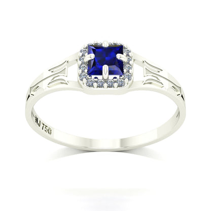 Anel de Formatura de Recursos Humanos Small Square Ouro 18k