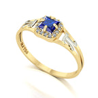 Anel de Formatura de Matemática Small Square Ouro 18k