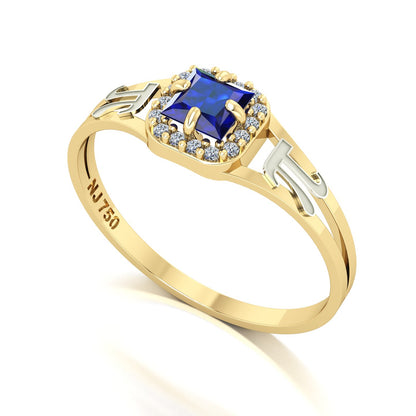 Anel de Formatura de Matemática Small Square Ouro 18k