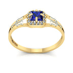 Anel de Formatura de Psicologia Small Square Ouro 18k