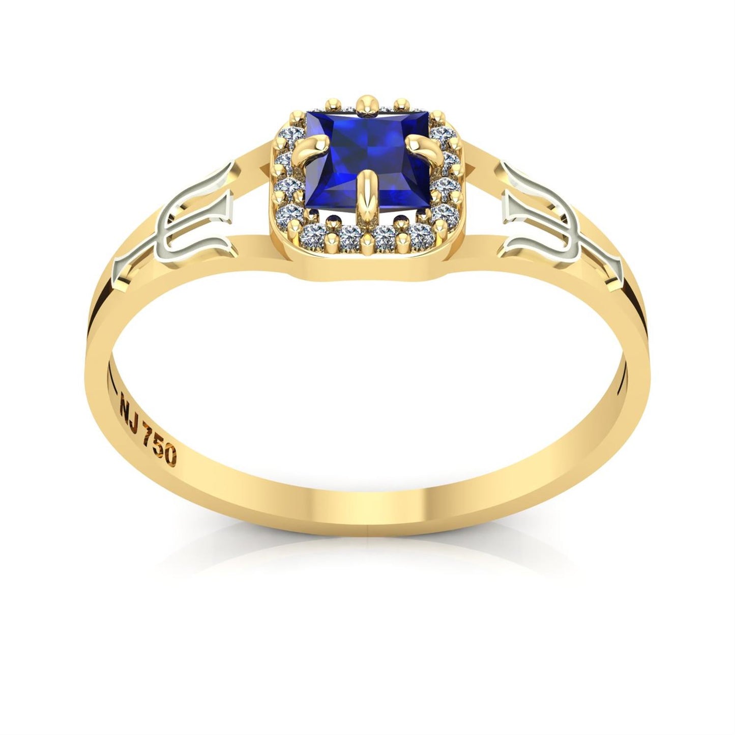 Anel de Formatura de Psicologia Small Square Ouro 18k