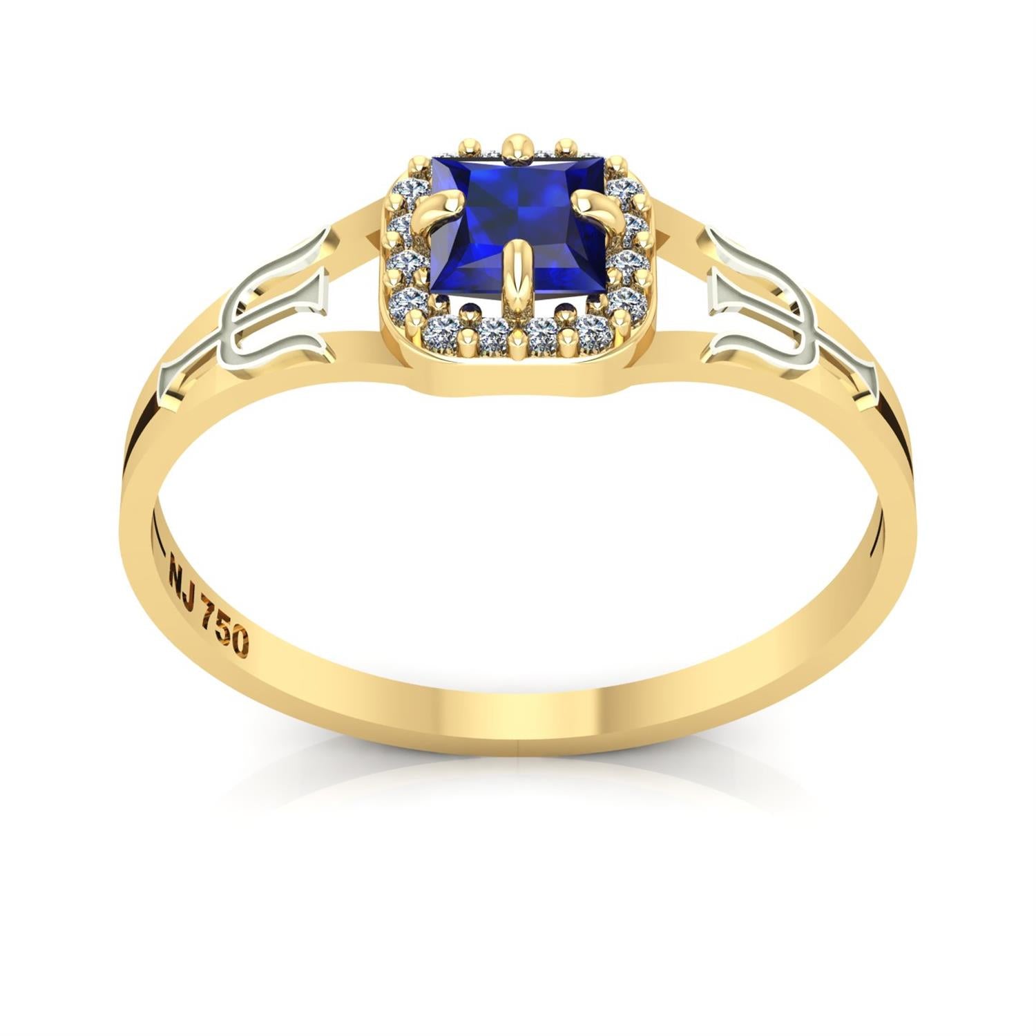 Anel de Formatura de Psicologia Small Square Ouro 18k
