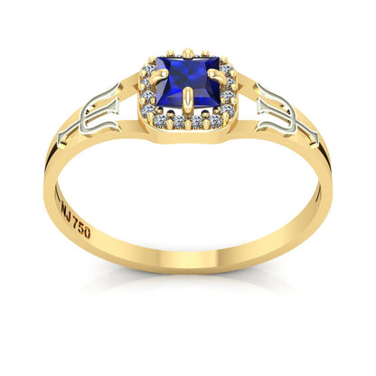 Anel de Formatura de Psicologia Small Square Ouro 18k