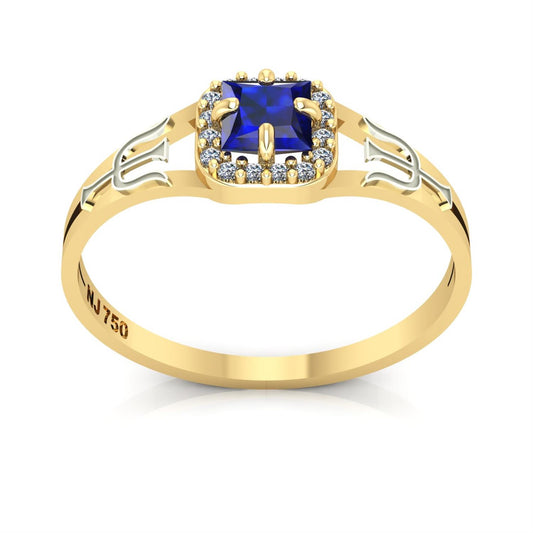 Anel de Formatura de Psicologia Small Square Ouro 18k
