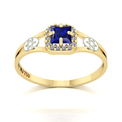 Anel de Formatura de Engenharia Agronômica Small Square Ouro 18k