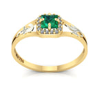 Anel de Formatura de Enfermagem Small Square Ouro 18k