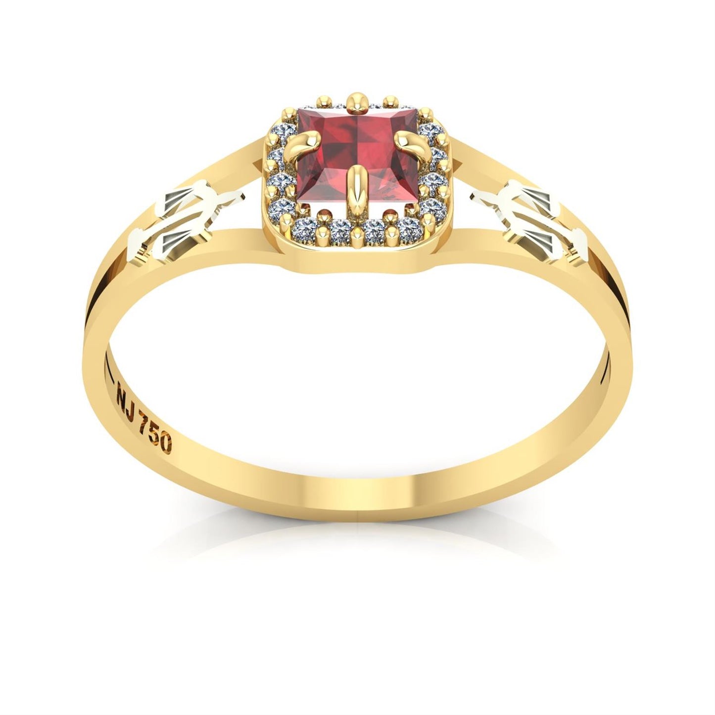 Anel de Formatura de Direito Small Square Ouro 18k