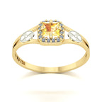 Anel de Formatura de Radiologia Small Square Ouro 18k