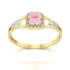 Anel de Formatura de Ciências Contábeis Small Square Ouro 18k