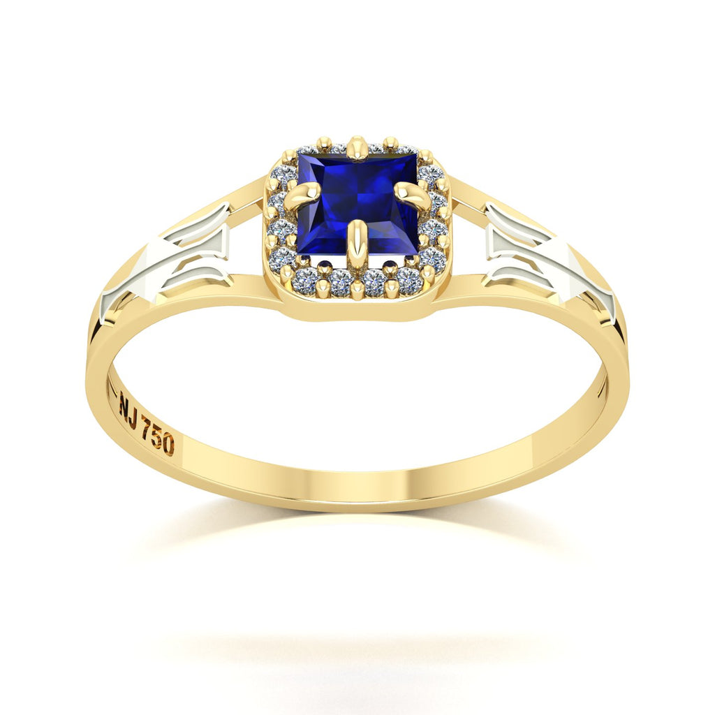 Anel de Formatura de Recursos Humanos Small Square Ouro 18k