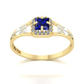 Anel de Formatura de Recursos Humanos Small Square Ouro 18k
