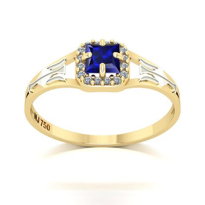 Anel de Formatura de Recursos Humanos Small Square Ouro 18k