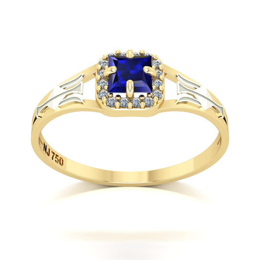 Anel de Formatura de Recursos Humanos Small Square Ouro 18k