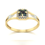 Anel de Formatura de Serviço Social Small Square Ouro 18k
