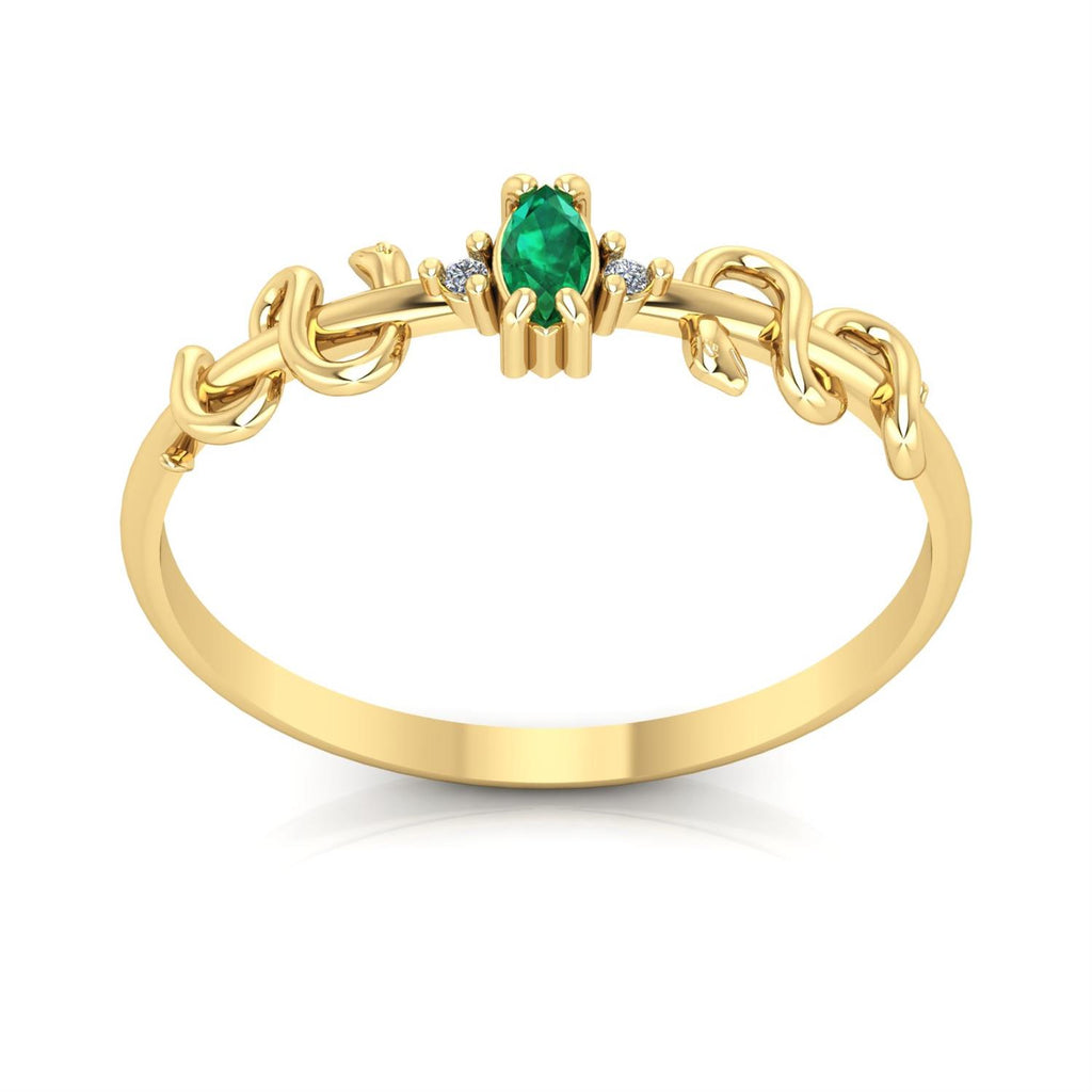 Anel de Formatura de Medicina Snakes Ouro 18k