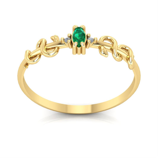 Anel de Formatura de Medicina Snakes Ouro 18k