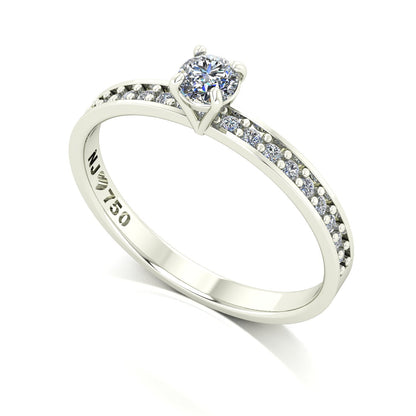 Anel de Noivado Solitarie II Ouro 18k