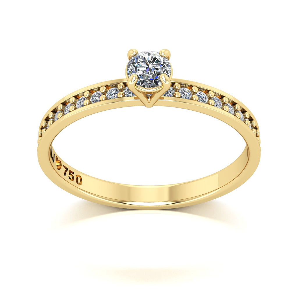 Anel de Noivado Solitarie II Ouro 18k