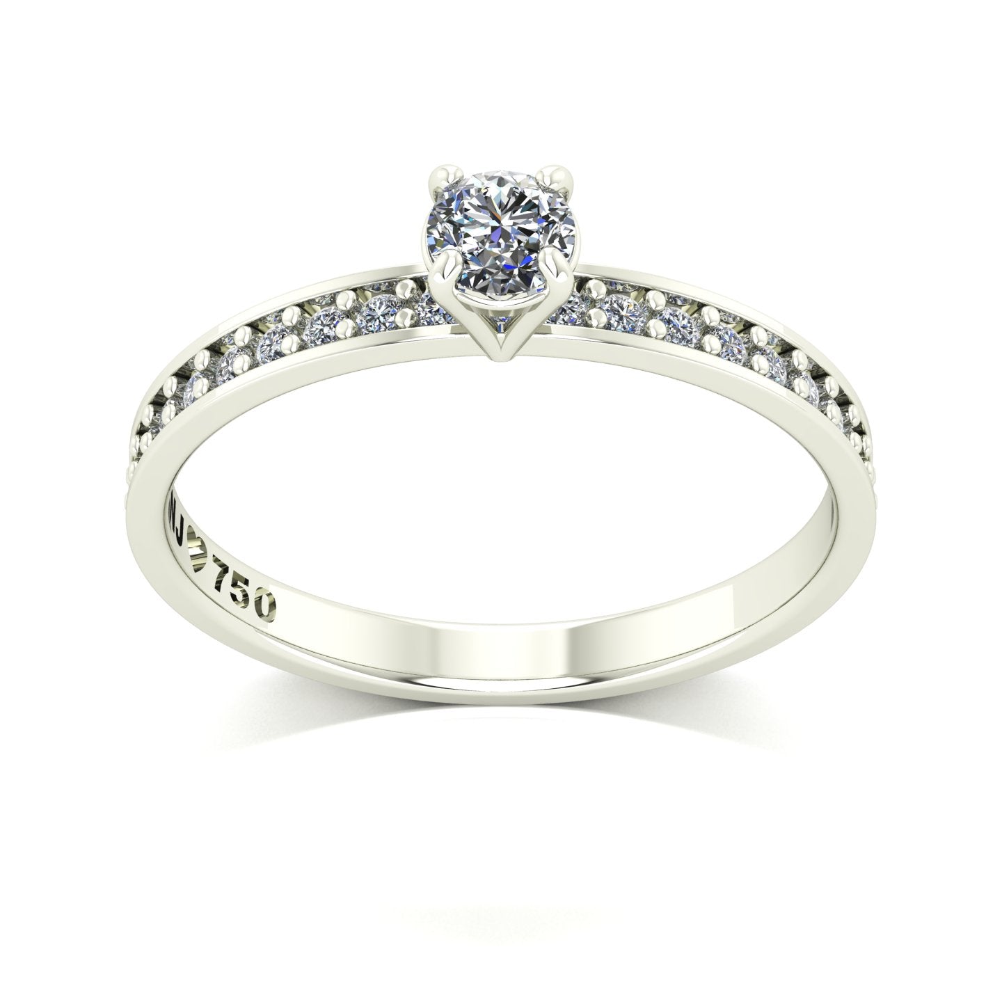 Anel de Noivado Solitarie II Ouro 18k