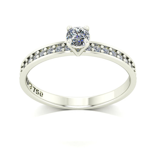 Anel de Noivado Solitarie II Ouro 18k