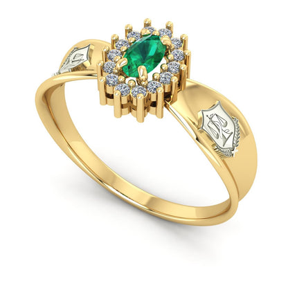 Anel de Formatura de Nutrição Sovereign Ouro 18k