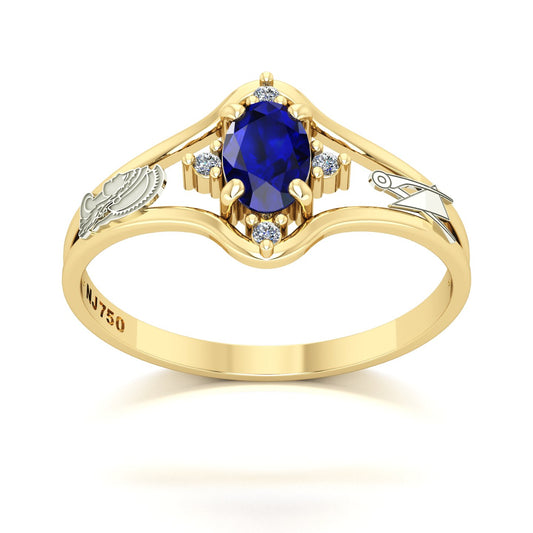 Anel de Formatura Engenharia de Produção Star Ouro 18k