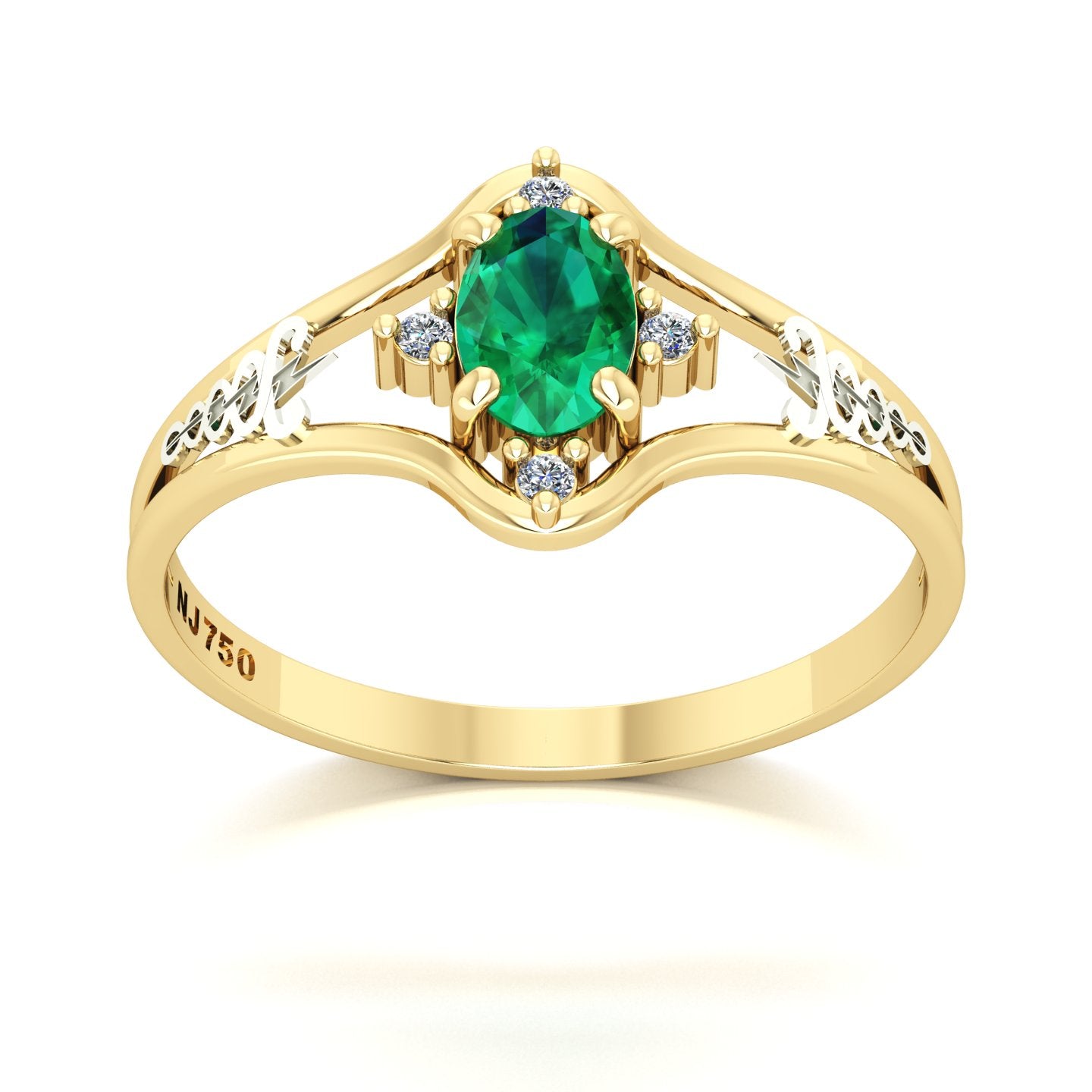 Anel de Formatura Fisioterapia Star Ouro 18k