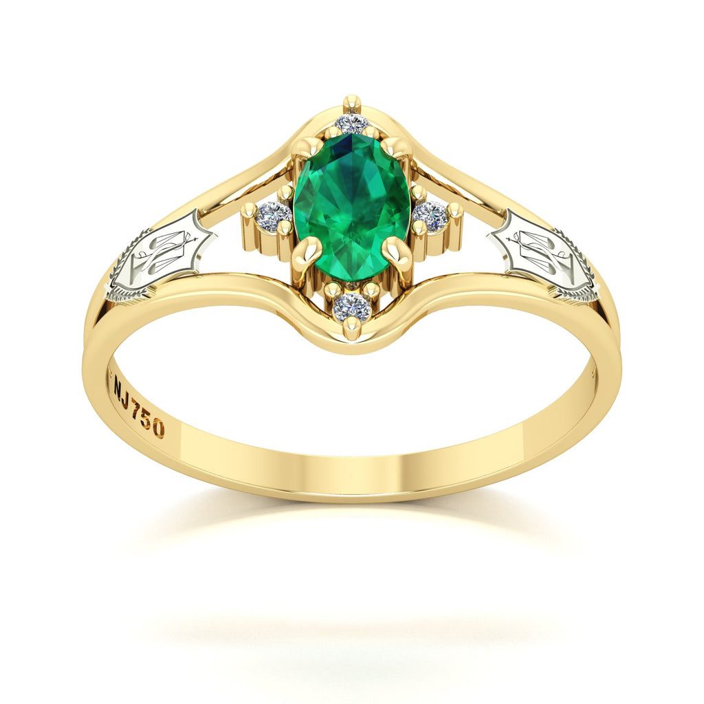 Anel de Formatura Nutrição Star Ouro 18k