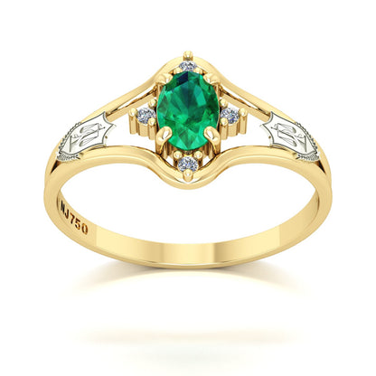 Anel de Formatura Nutrição Star Ouro 18k