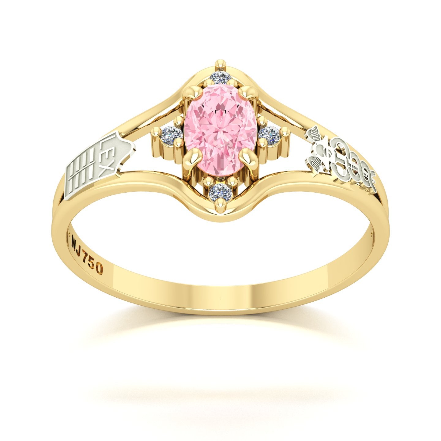 Anel de Formatura Ciências Contábeis Star Ouro 18k