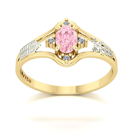 Anel de Formatura Ciências Contábeis Star Ouro 18k