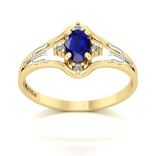 Anel de Formatura Psicologia Star Ouro 18k