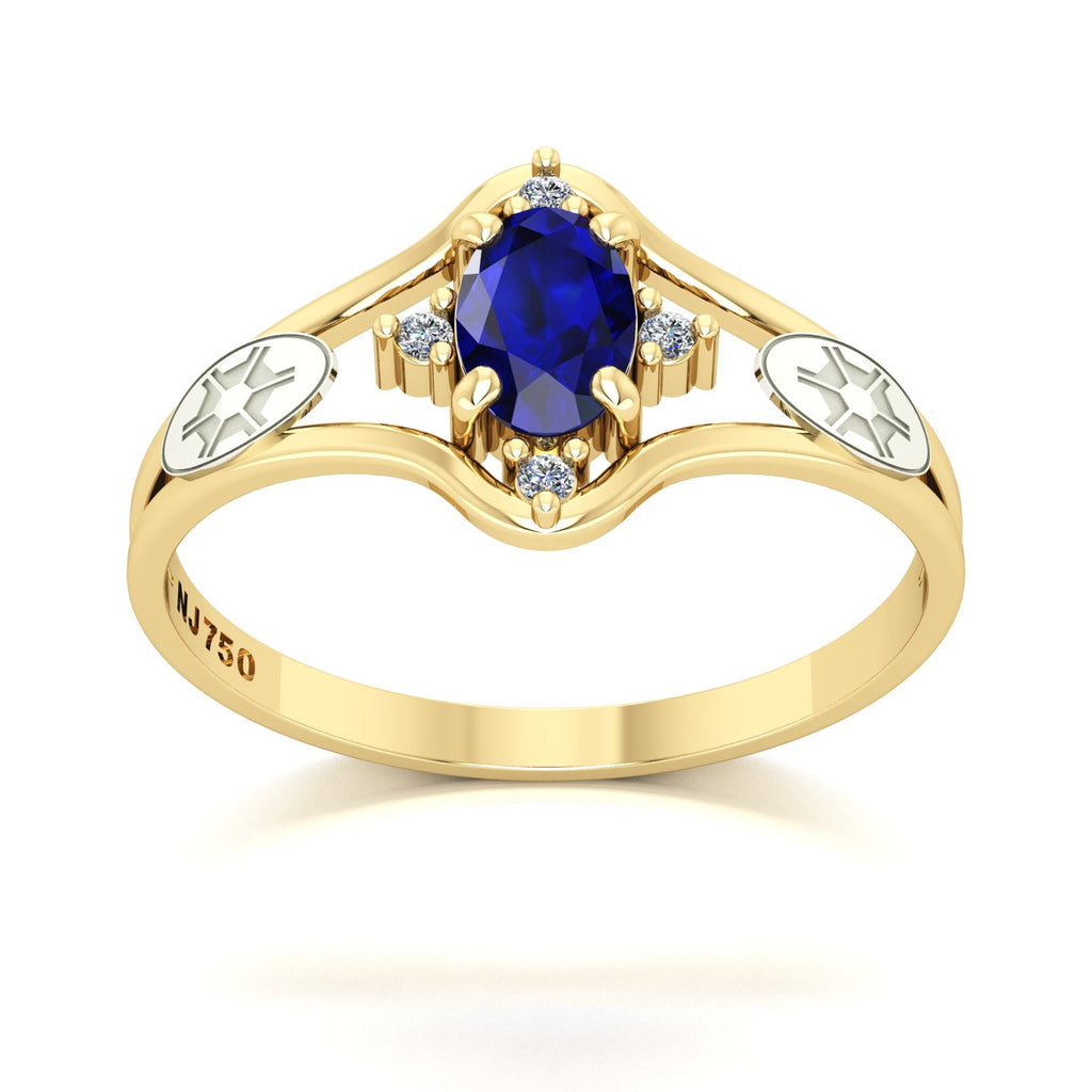 Anel de Formatura Engenharia Agronômica Star Ouro 18k
