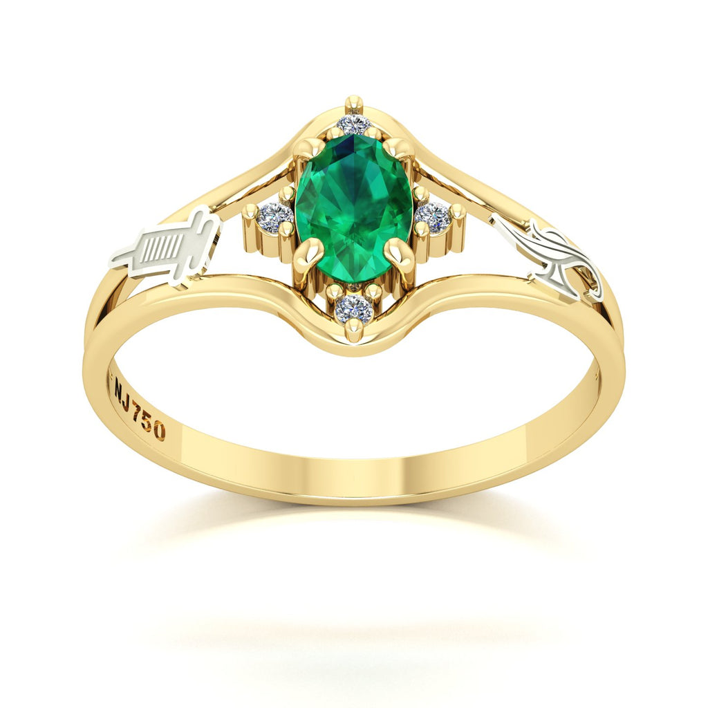 Anel de Formatura Técnico em Enfermagem Star Ouro 18k