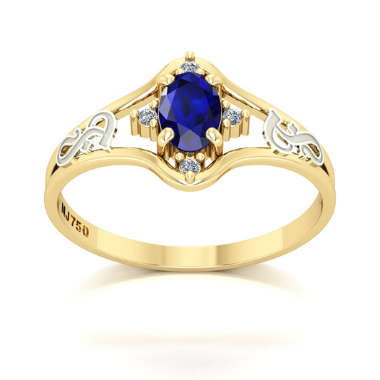 Anel de Formatura Fonoaudiologia Star Ouro 18k