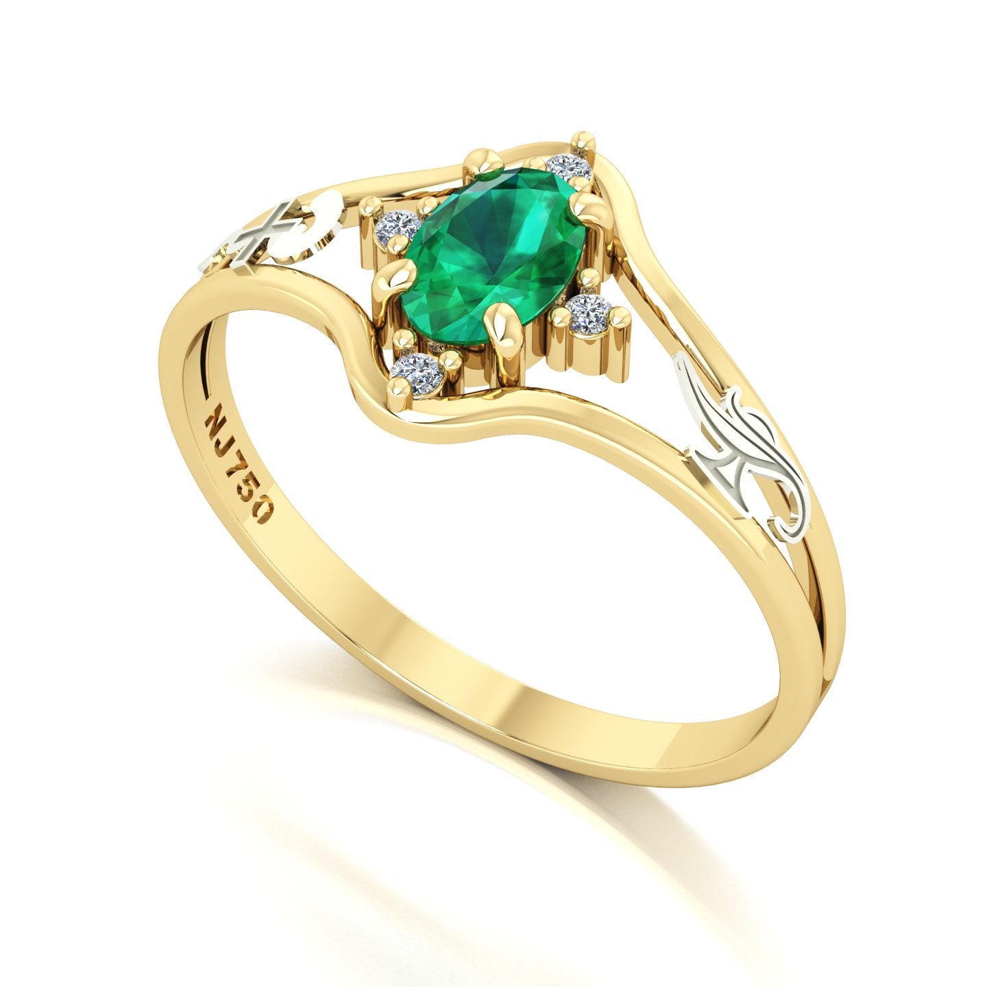 Anel de Formatura Enfermagem Star Ouro 18k