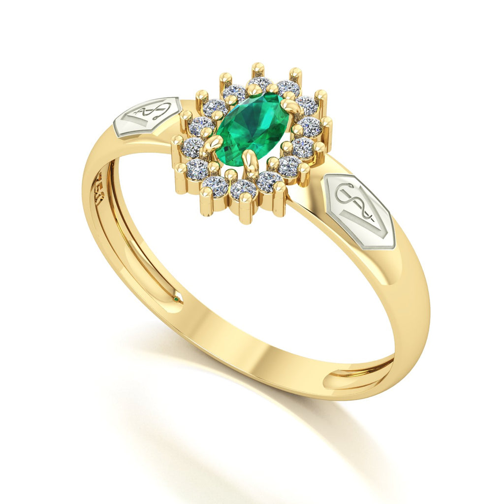 Anel de Formatura de Veterinária Evermore II Ouro 18k