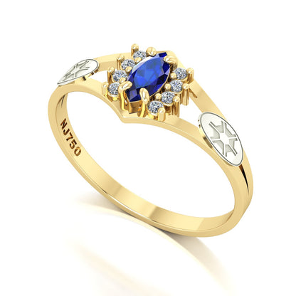 Anel de Formatura Engenharia Agronômica Virtus Ouro 18k