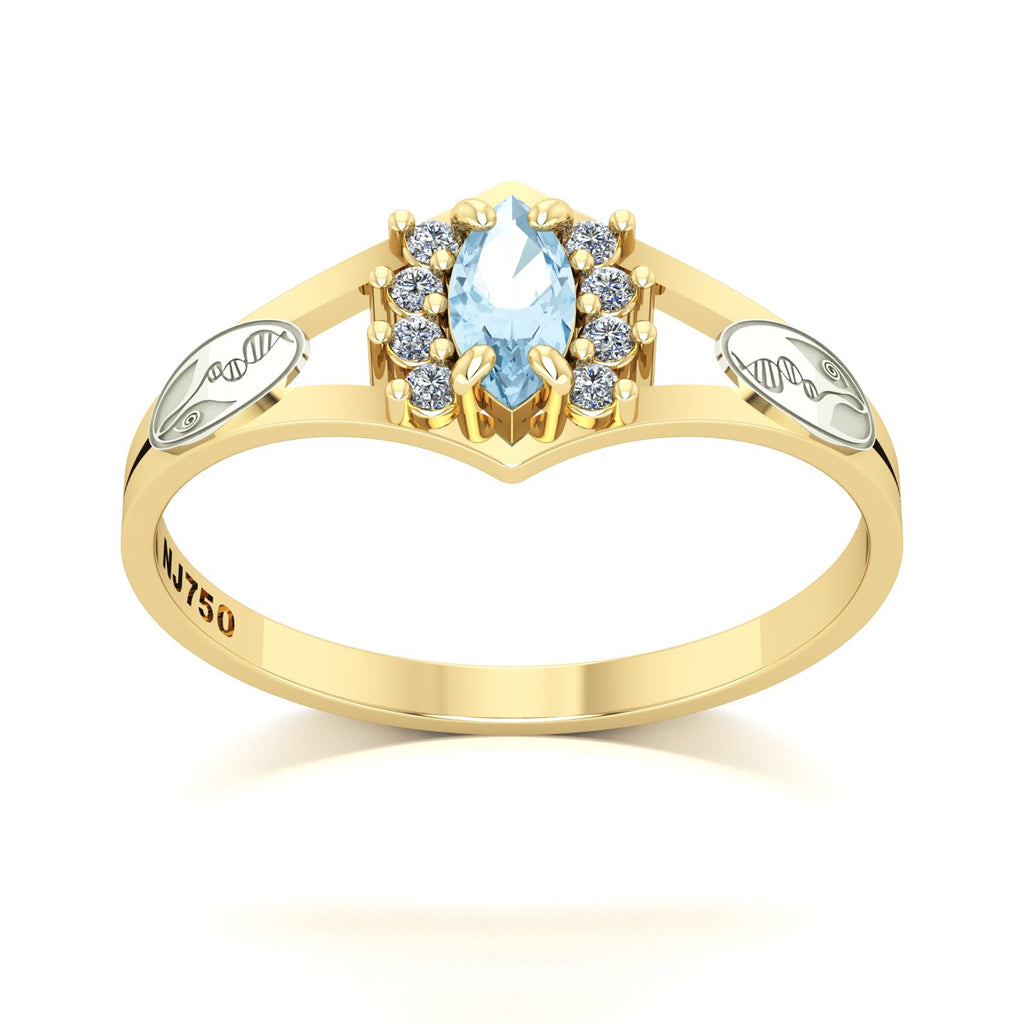 Anel de Formatura Biologia Virtus Ouro 18k