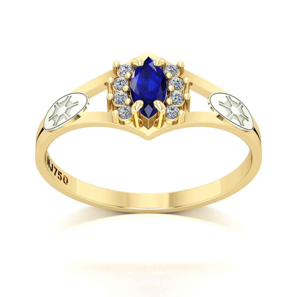 Anel de Formatura Engenharia Agronômica Virtus Ouro 18k