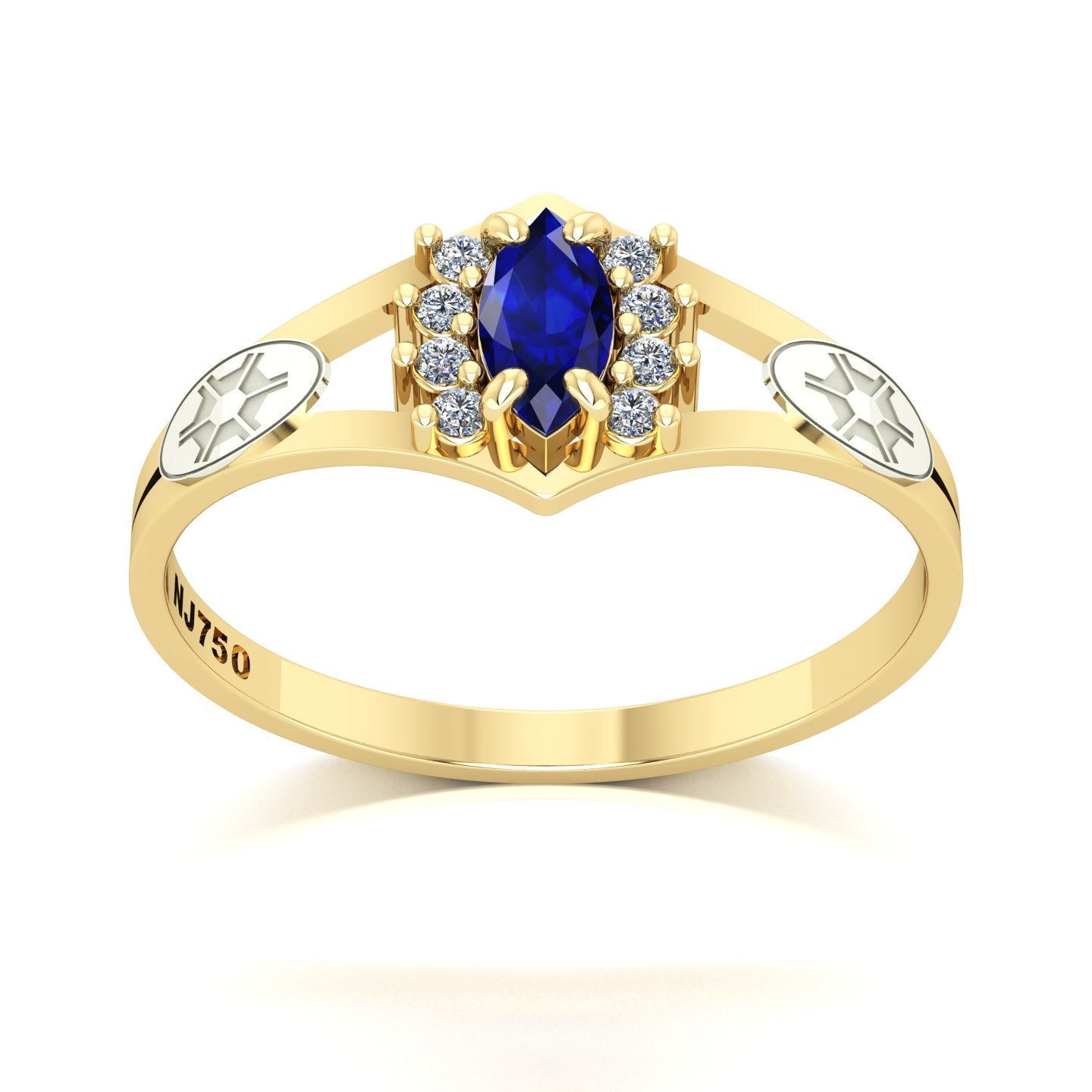 Anel de Formatura Engenharia Agronômica Virtus Ouro 18k