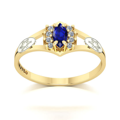 Anel de Formatura Engenharia Agronômica Virtus Ouro 18k