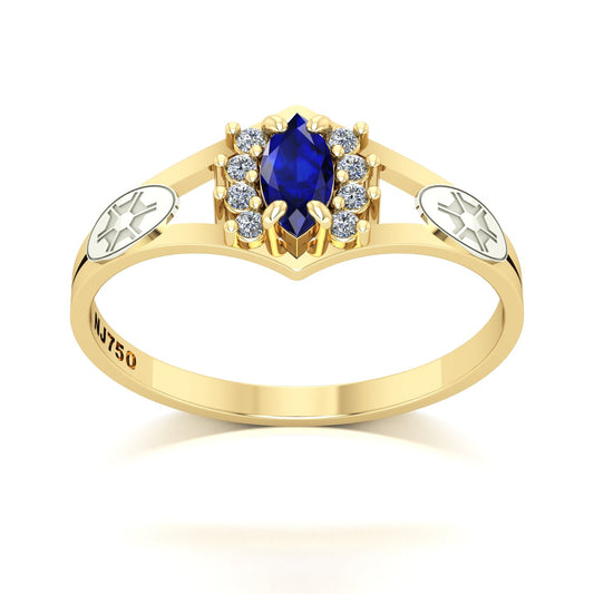 Anel de Formatura Engenharia Agronômica Virtus Ouro 18k