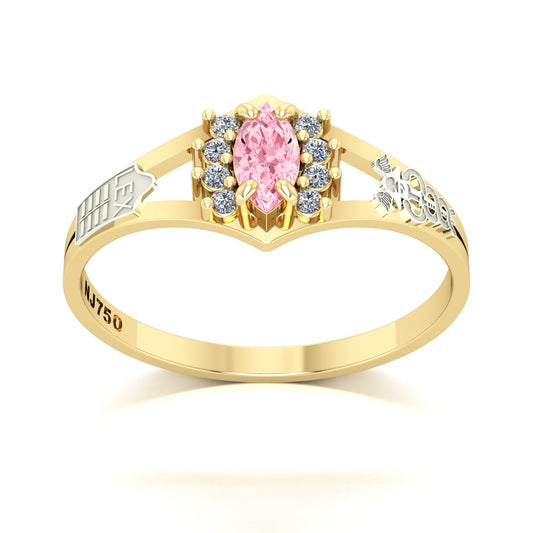 Anel de Formatura Ciências Contábeis Virtus Ouro 18k